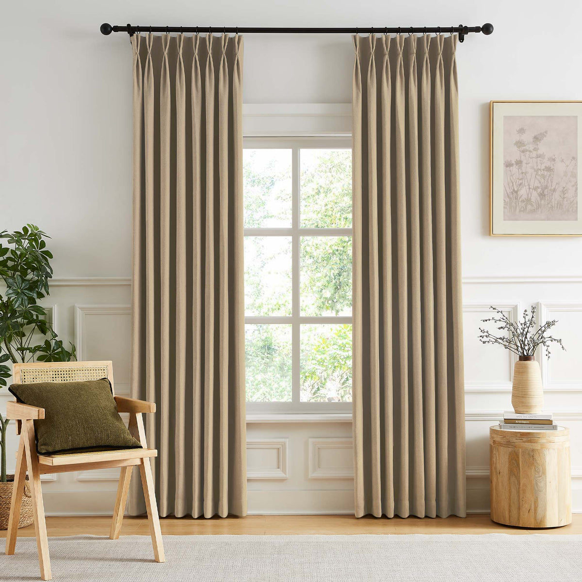 Gabriel Chenille Custom Herringbone Texture Curtains