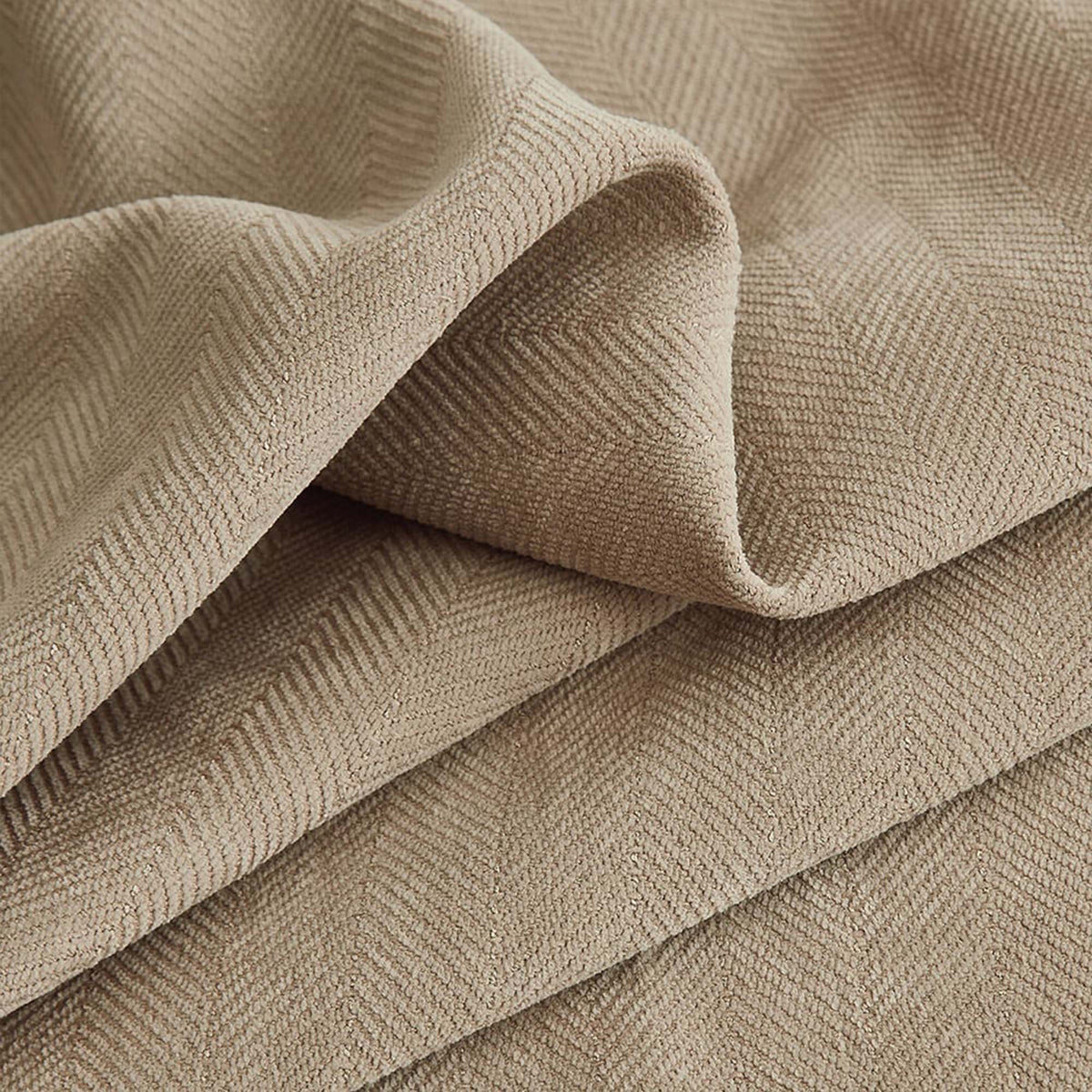 Gabriel Chenille Custom Herringbone Texture Curtains