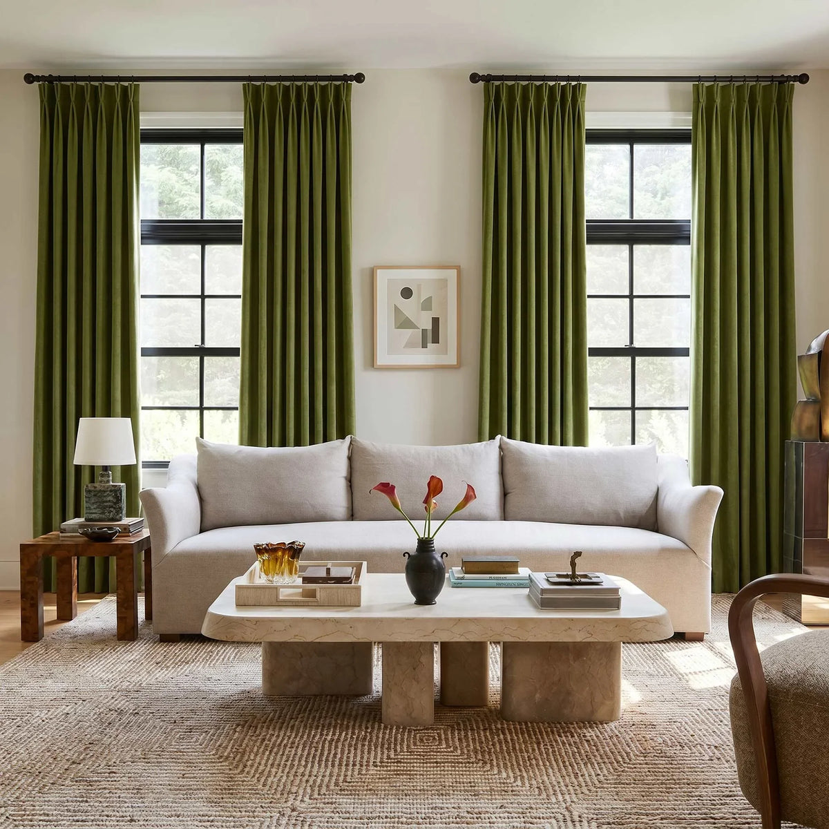 Gabriel Chenille Custom Herringbone Texture Curtains