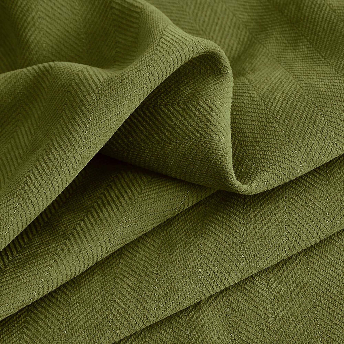 Gabriel Chenille Custom Herringbone Texture Curtains