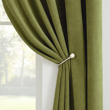 Gabriel Chenille Custom Herringbone Texture Curtains