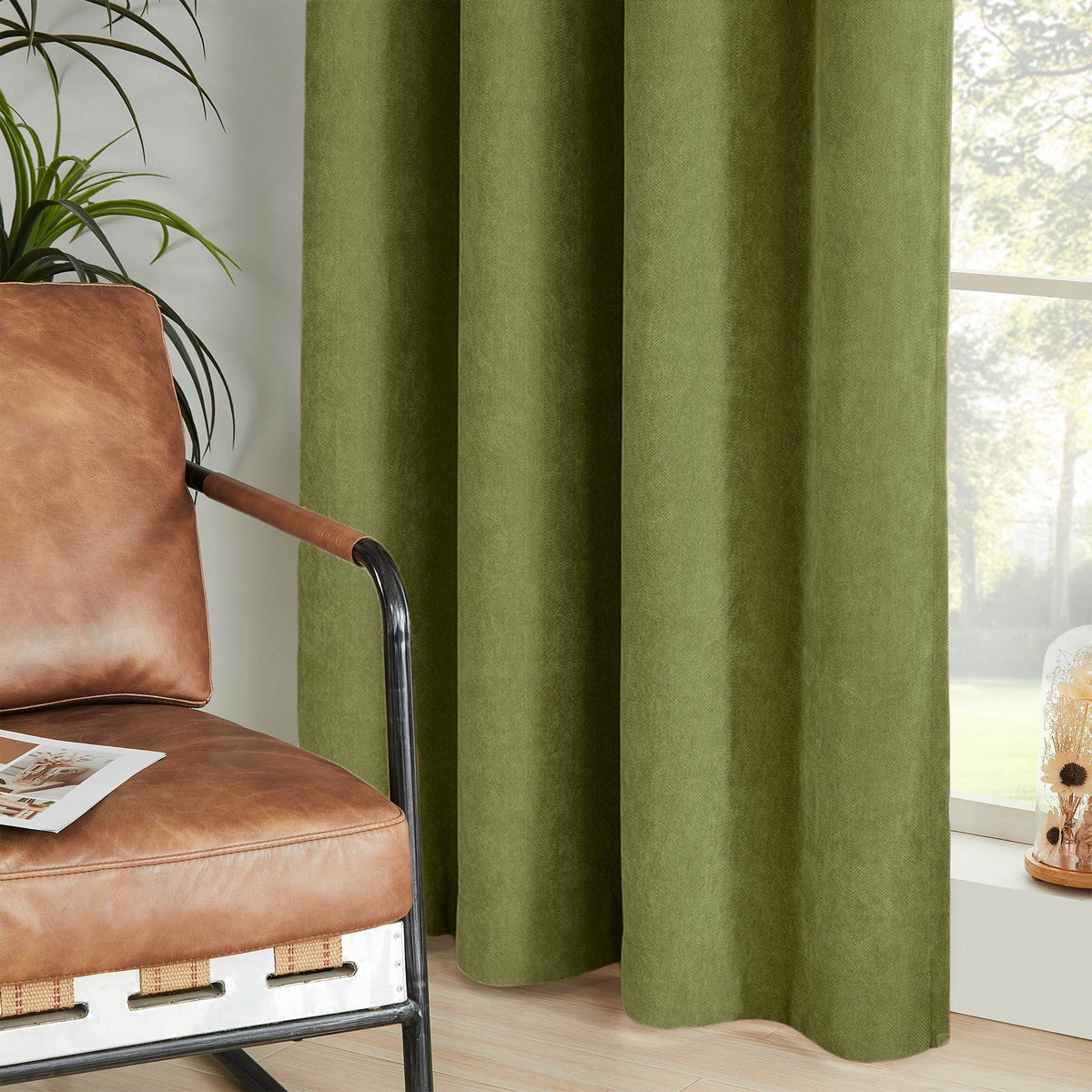 Gabriel Chenille Custom Herringbone Texture Curtains