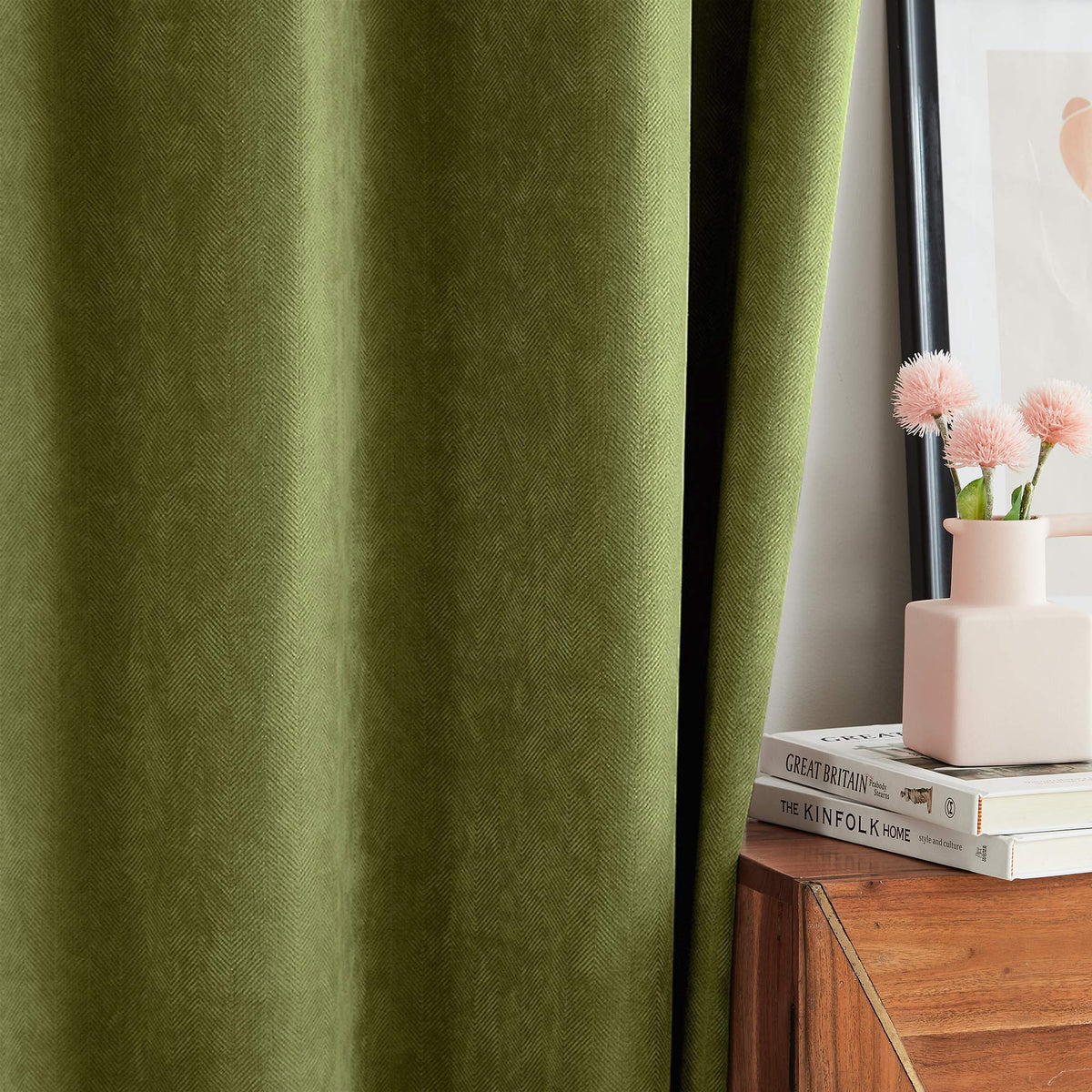 Gabriel Chenille Custom Herringbone Texture Curtains