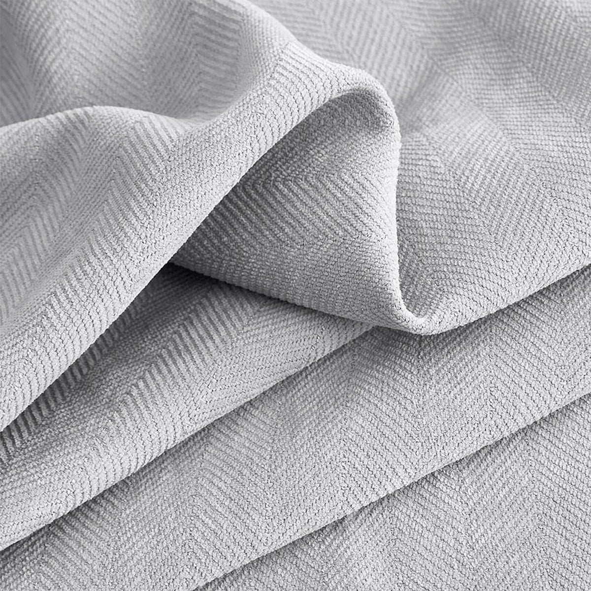 Gabriel Chenille Custom Herringbone Texture Curtains
