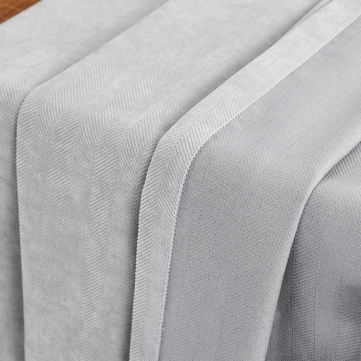 Gabriel Chenille Custom Herringbone Texture Curtains