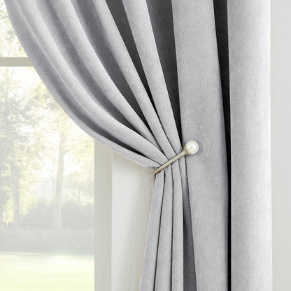Gabriel Chenille Custom Herringbone Texture Curtains