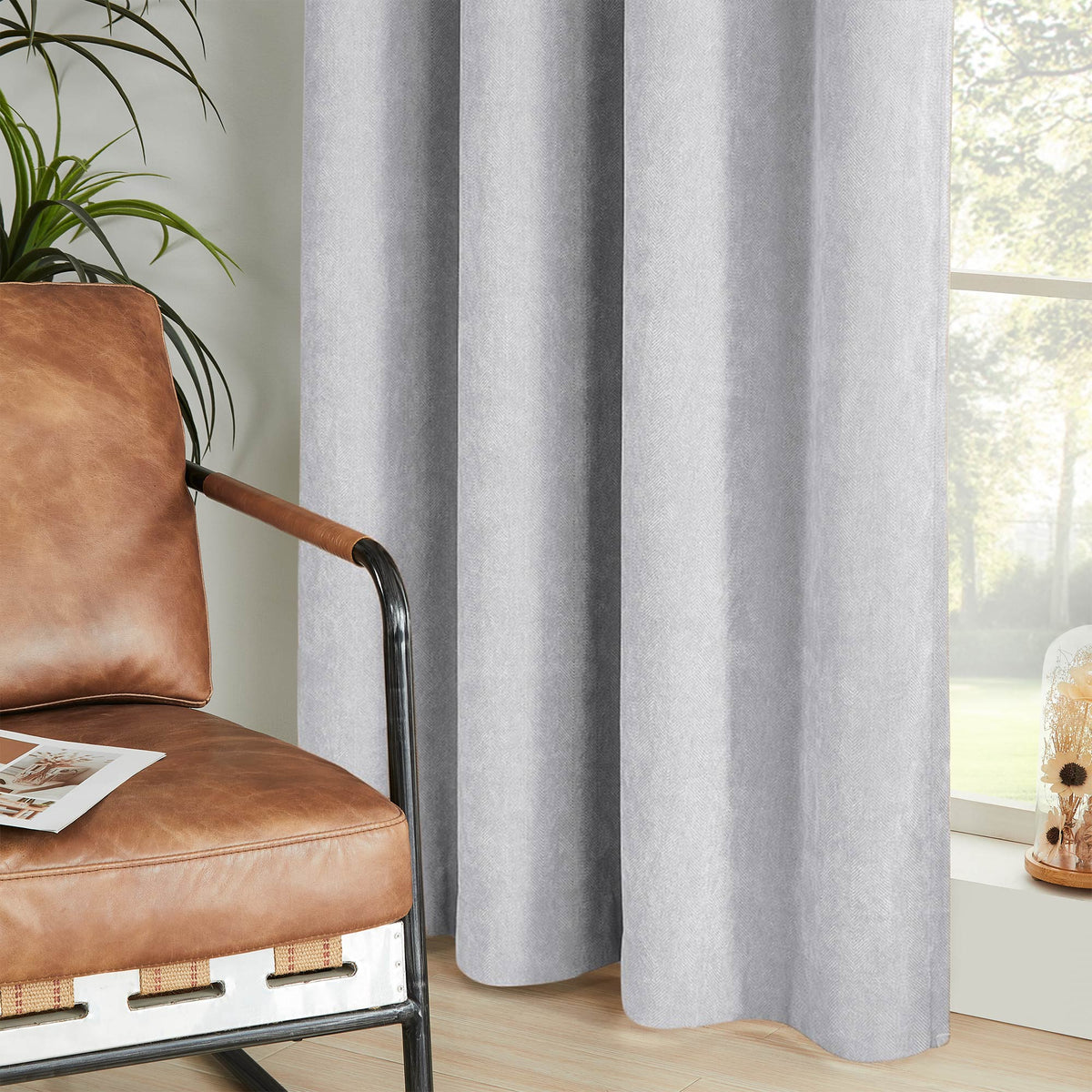 Gabriel Chenille Custom Herringbone Texture Curtains