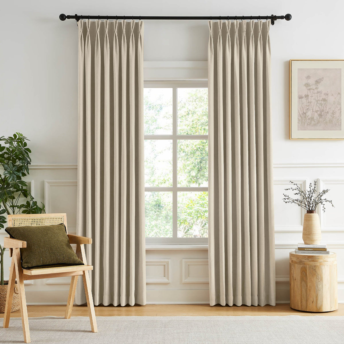 Gabriel Chenille Custom Herringbone Texture Curtains