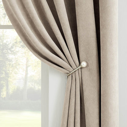 Gabriel Chenille Custom Herringbone Texture Curtains