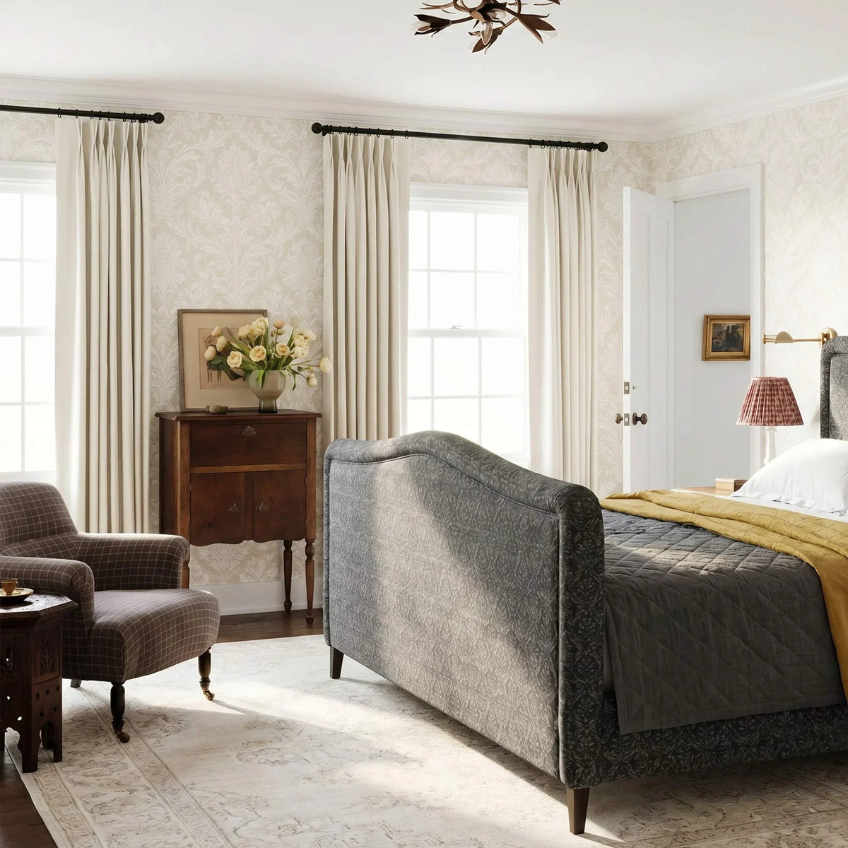 Gabriel Chenille Custom Herringbone Texture Curtains