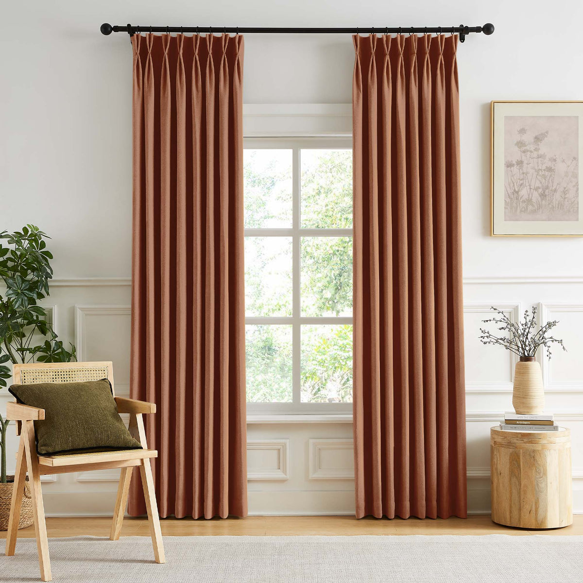 Gabriel Chenille Custom Herringbone Texture Curtains