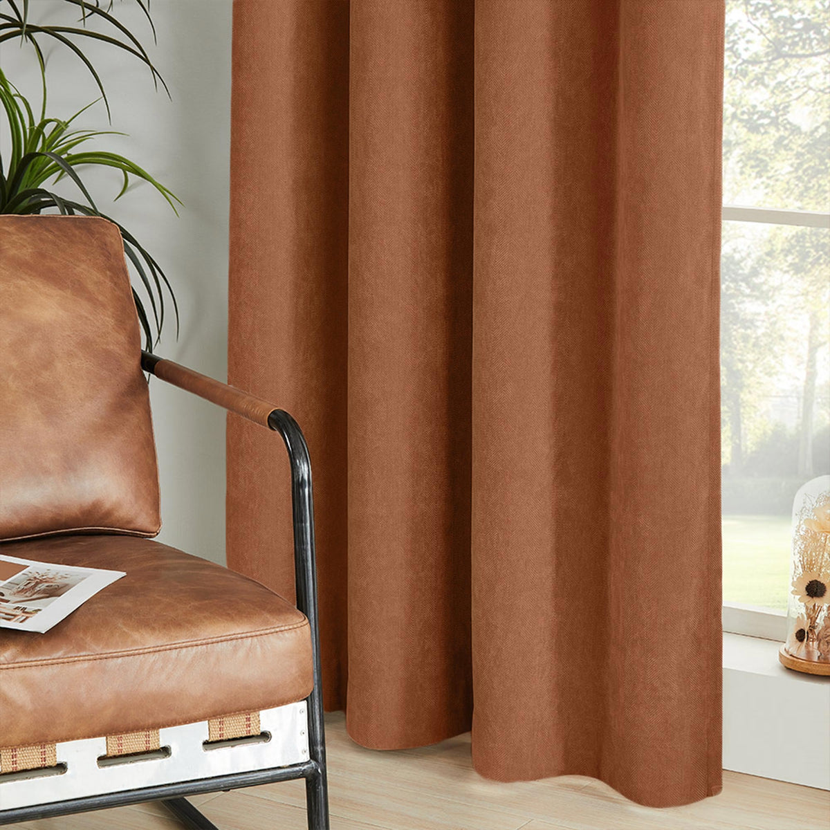 Gabriel Chenille Custom Herringbone Texture Curtains