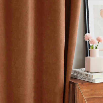 Gabriel Chenille Custom Herringbone Texture Curtains