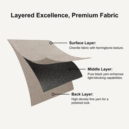 Gabriel Chenille Custom Herringbone Texture Curtains