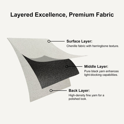 Gabriel Chenille Custom Herringbone Texture Curtains