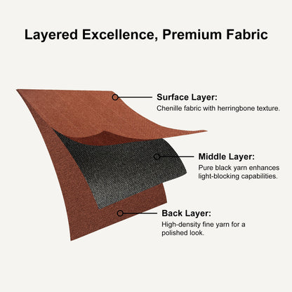 Gabriel Chenille Custom Herringbone Texture Curtains