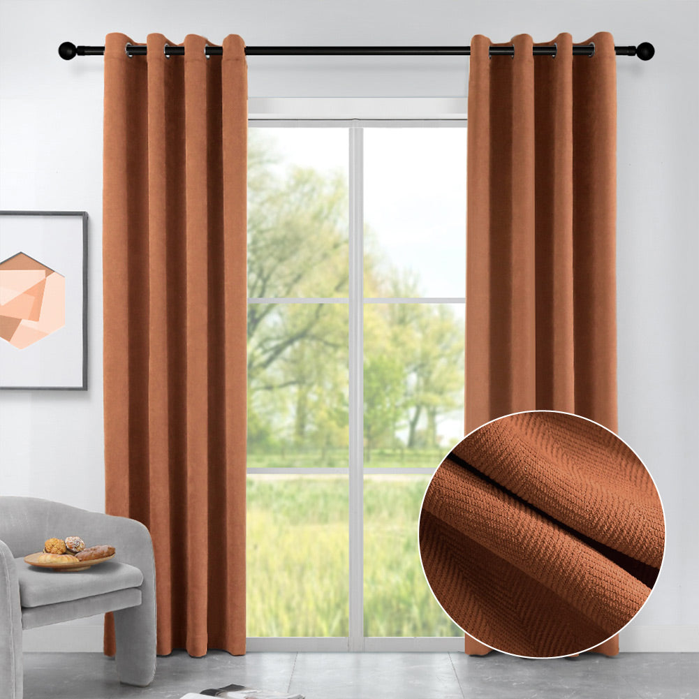 Gabriel Chenille Custom Herringbone Texture Curtains