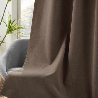 Gary Linen Look 100% Blackout Curtains