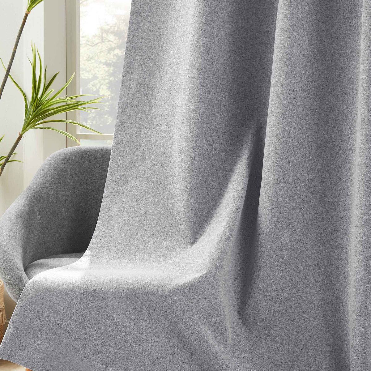 Gary Linen Look 100% Blackout Curtains