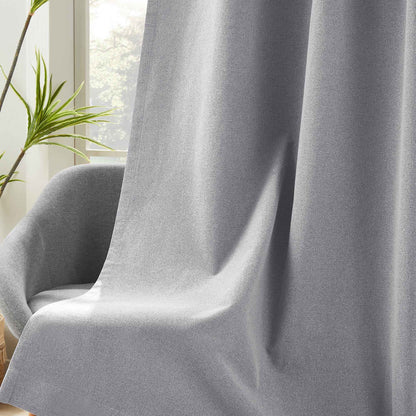 Gary Linen Look 100% Blackout Curtains