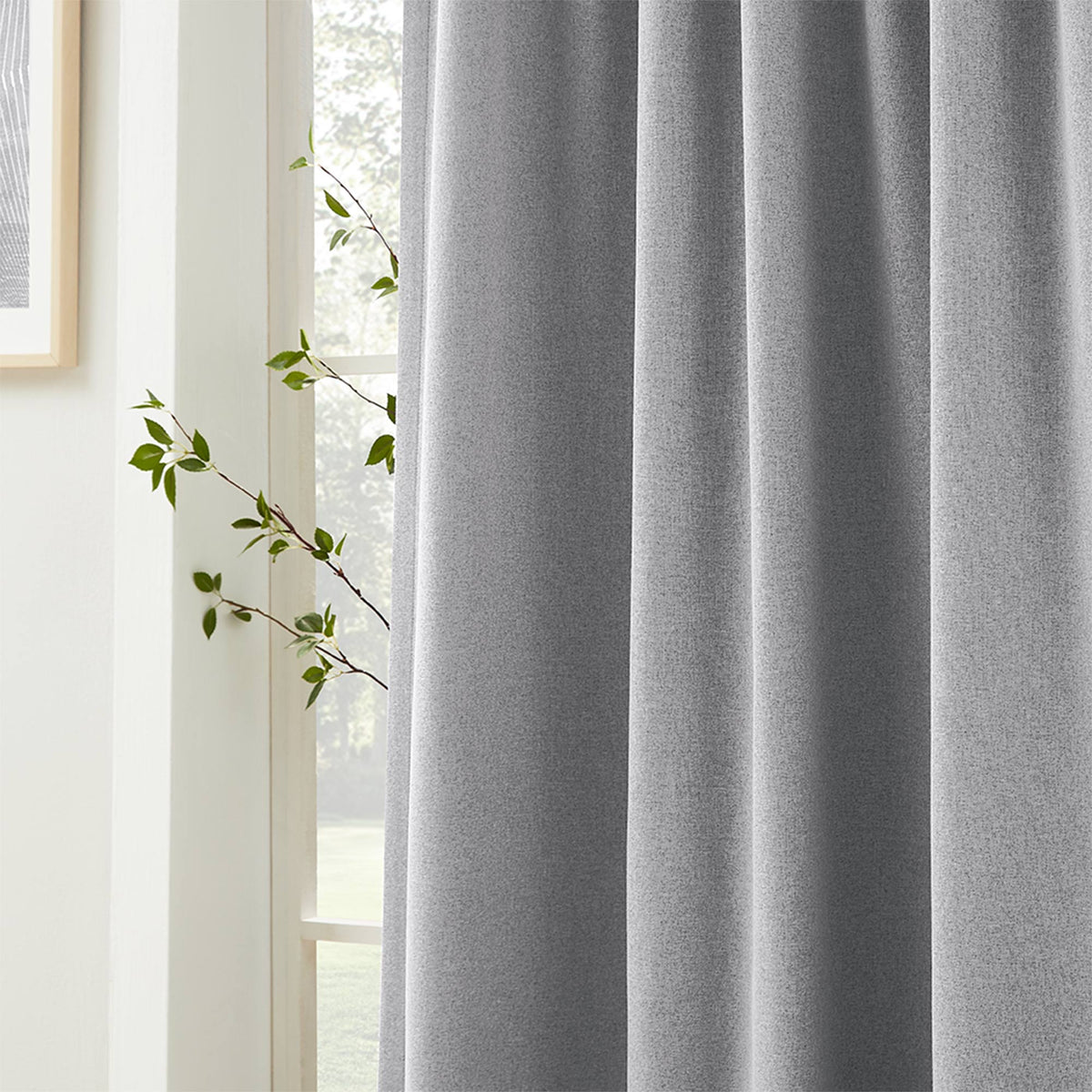 Gary Linen Look 100% Blackout Curtains