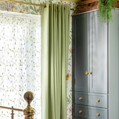 Gary Linen Look 100% Blackout Curtains