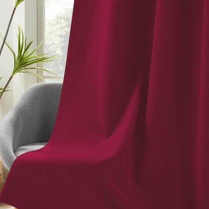 Gary Linen Look 100% Blackout Curtains