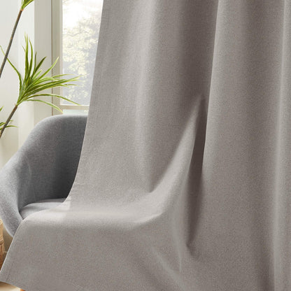 Gary Linen Look 100% Blackout Curtains