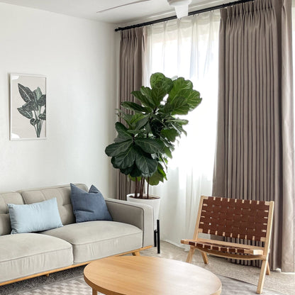 Gary Linen Look 100% Blackout Curtains