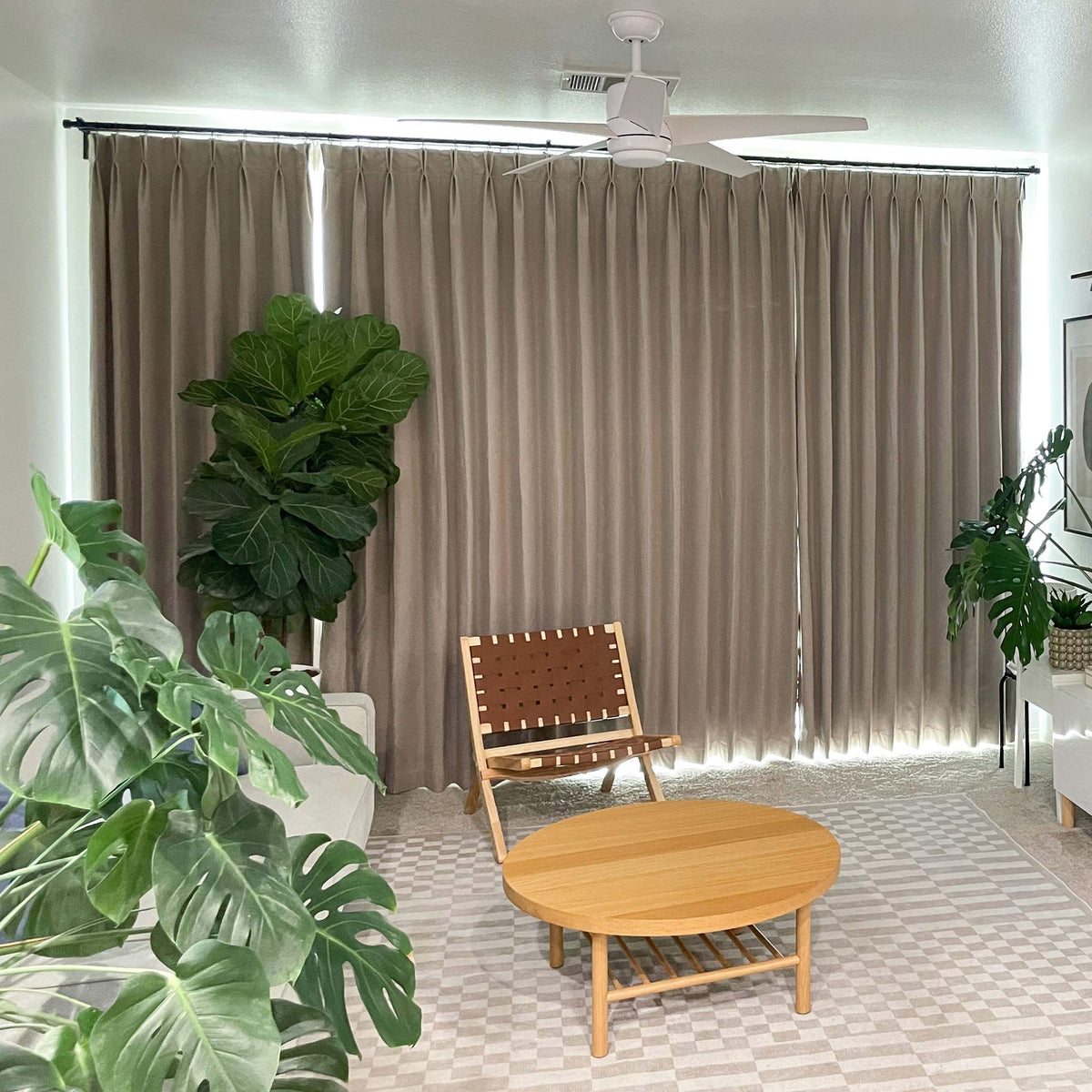 Gary Linen Look 100% Blackout Curtains