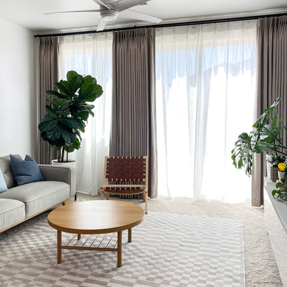 Gary Linen Look 100% Blackout Curtains