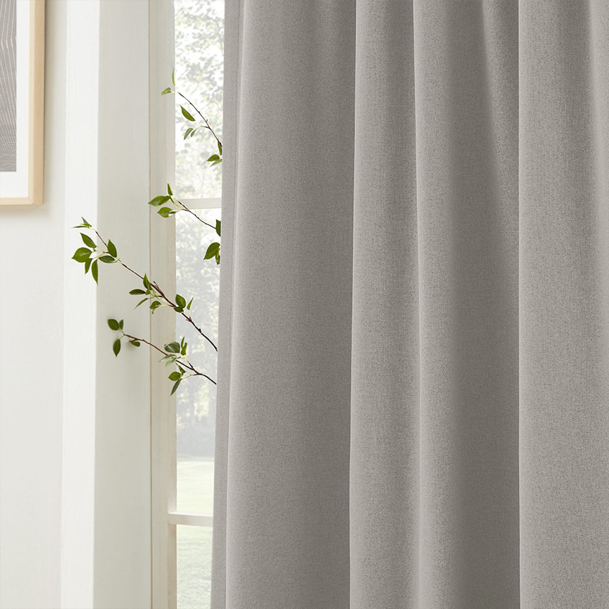 Gary Linen Look 100% Blackout Curtains