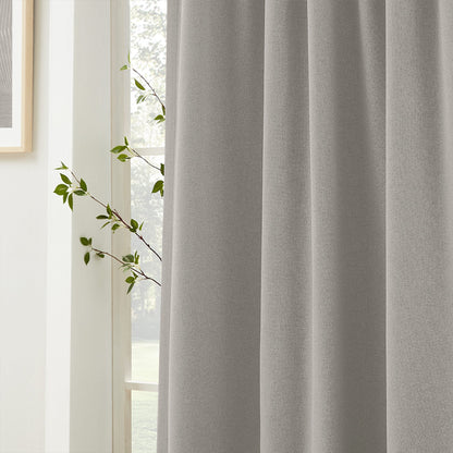 Gary Linen Look 100% Blackout Curtains