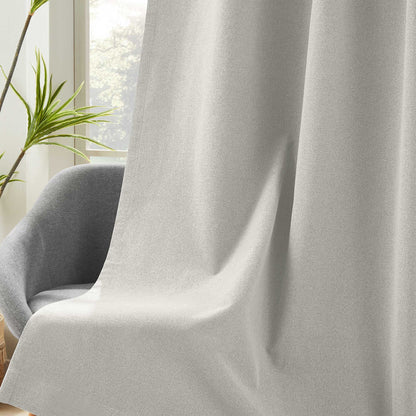 Gary Linen Look 100% Blackout Curtains