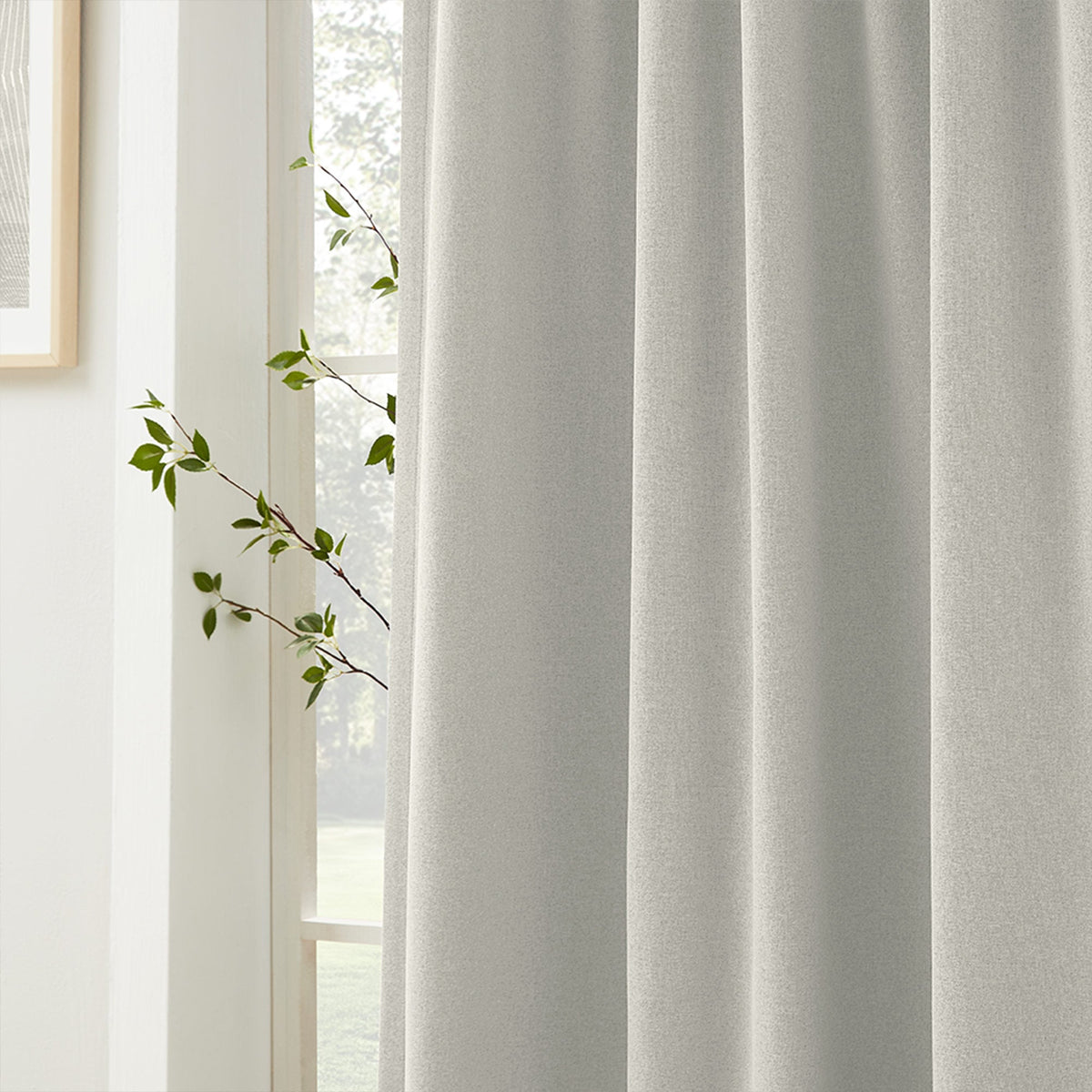 Gary Linen Look 100% Blackout Curtains