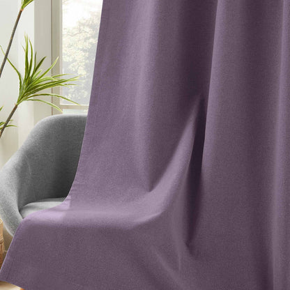 Gary Linen Look 100% Blackout Curtains