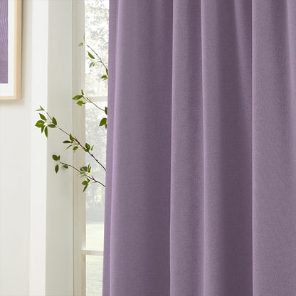 Gary Linen Look 100% Blackout Curtains