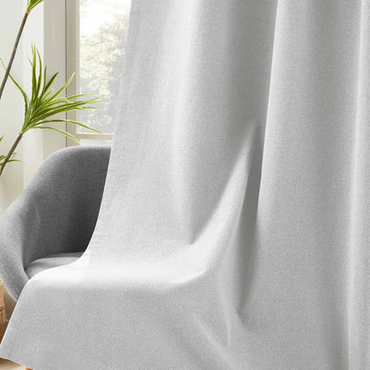 Gary Linen Look 100% Blackout Curtains