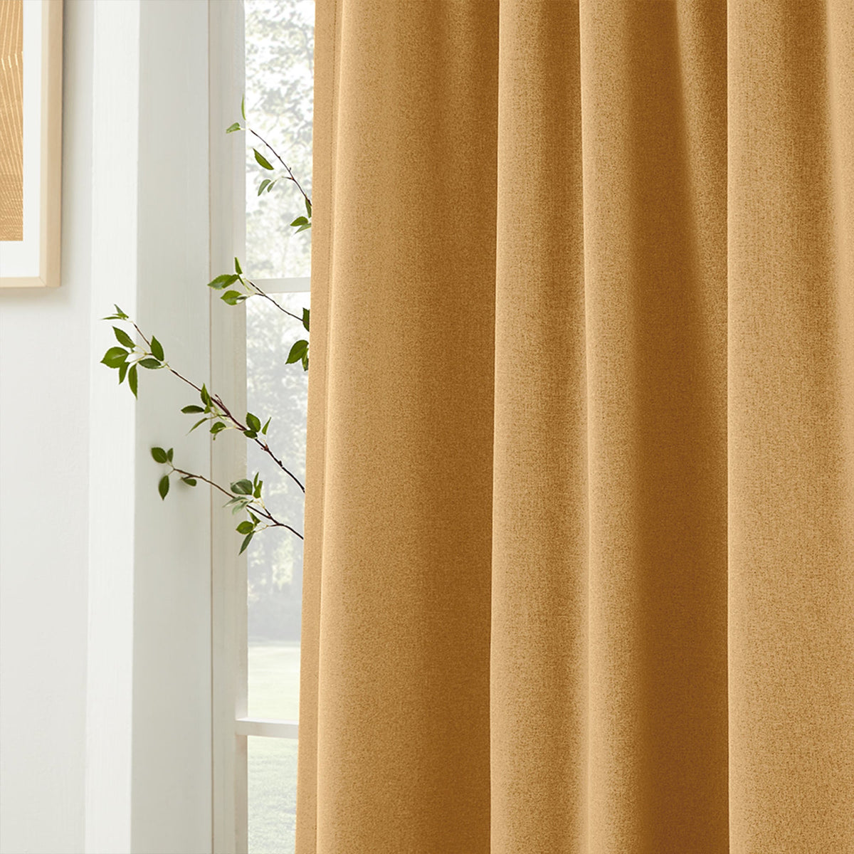 Gary Linen Look 100% Blackout Curtains