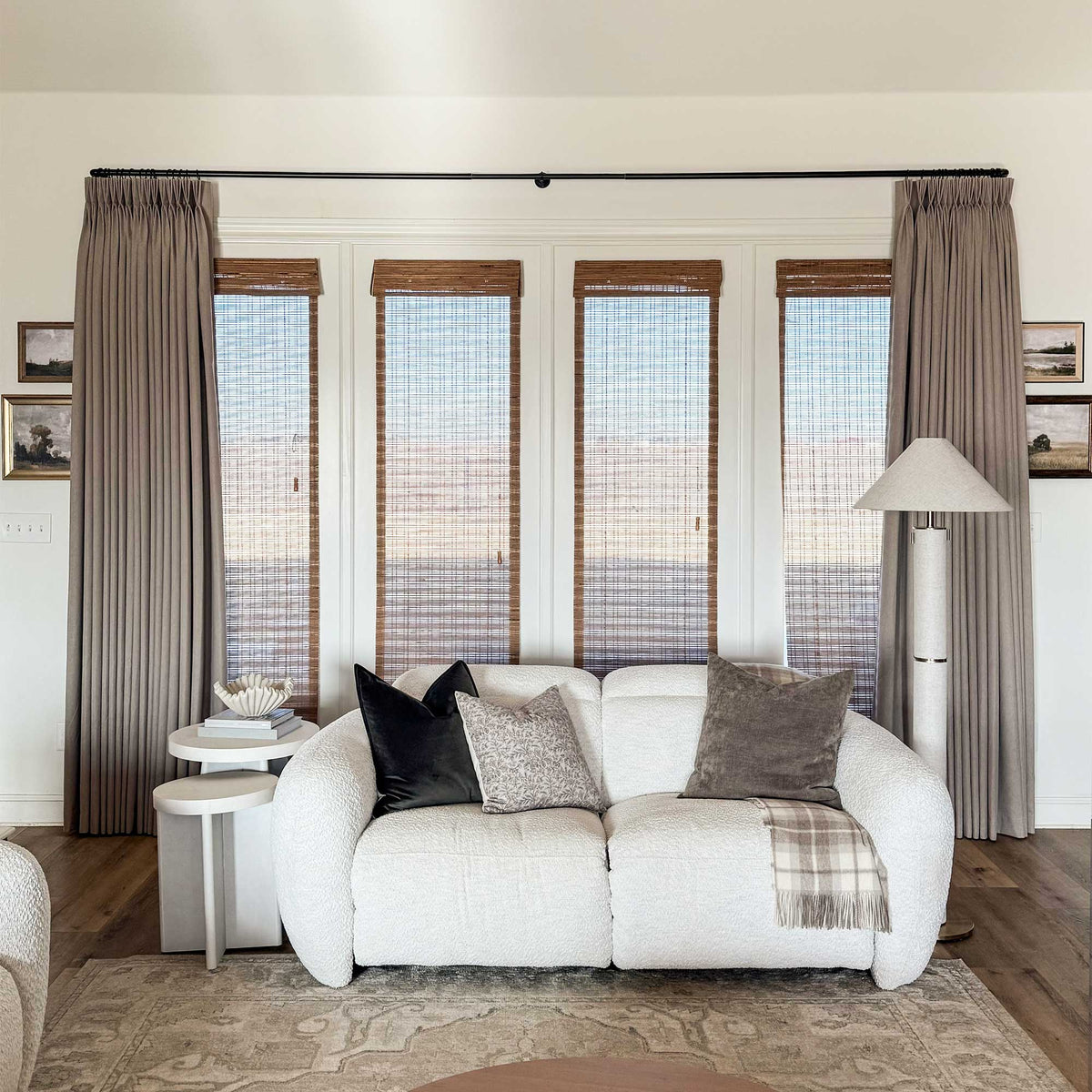 Gary Linen Look 100% Blackout Curtains