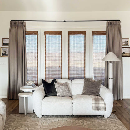 Gary Linen Look 100% Blackout Curtains