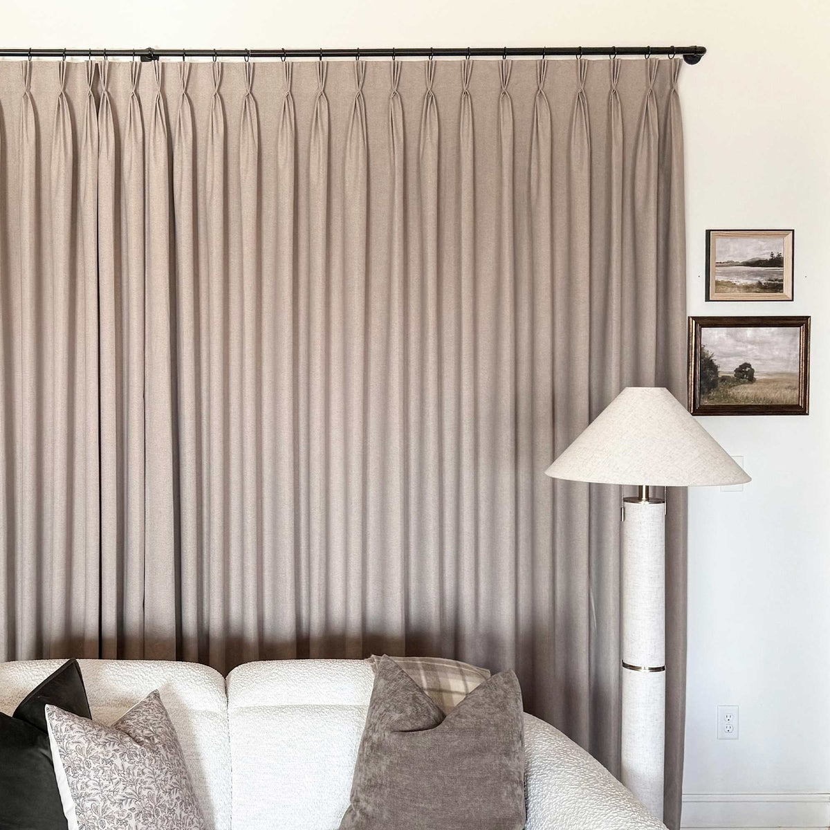 Gary Linen Look 100% Blackout Curtains