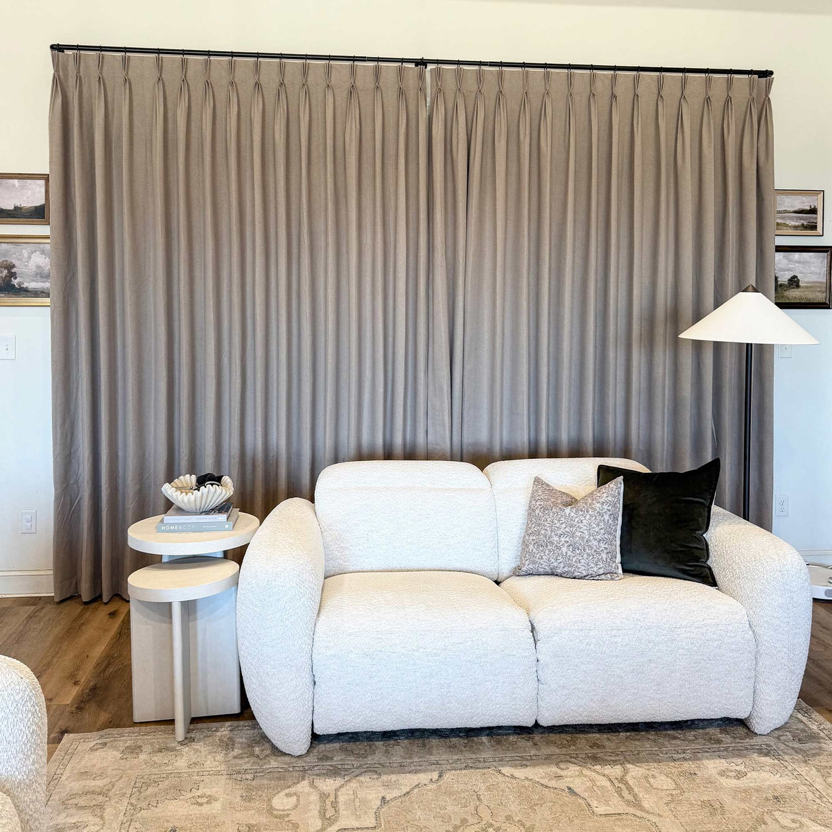 Gary Linen Look 100% Blackout Curtains