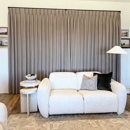 Gary Linen Look 100% Blackout Curtains