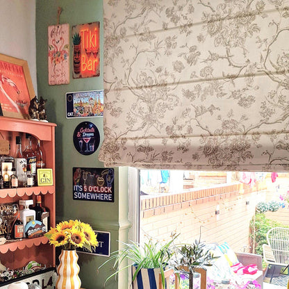 Jolie Toile De Jouy Patterned Custom Roman Shades