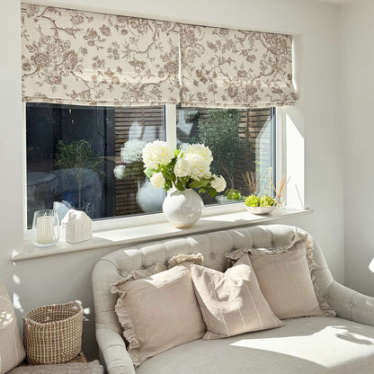 Jolie Toile De Jouy Patterned Custom Roman Shades