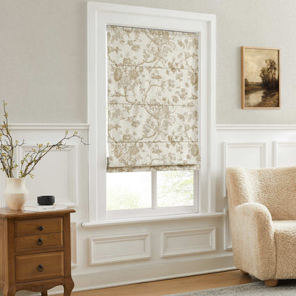 Jolie Toile De Jouy Patterned Custom Roman Shades