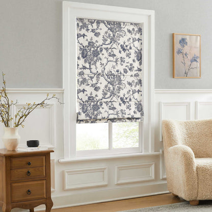 Jolie Toile De Jouy Patterned Custom Roman Shades