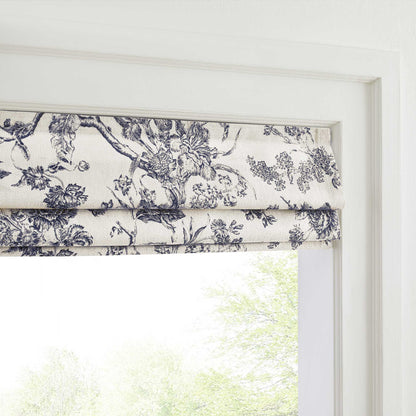 Jolie Toile De Jouy Patterned Custom Roman Shades