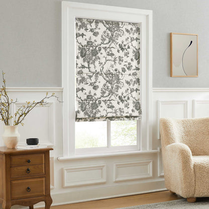 Jolie Toile De Jouy Patterned Custom Roman Shades